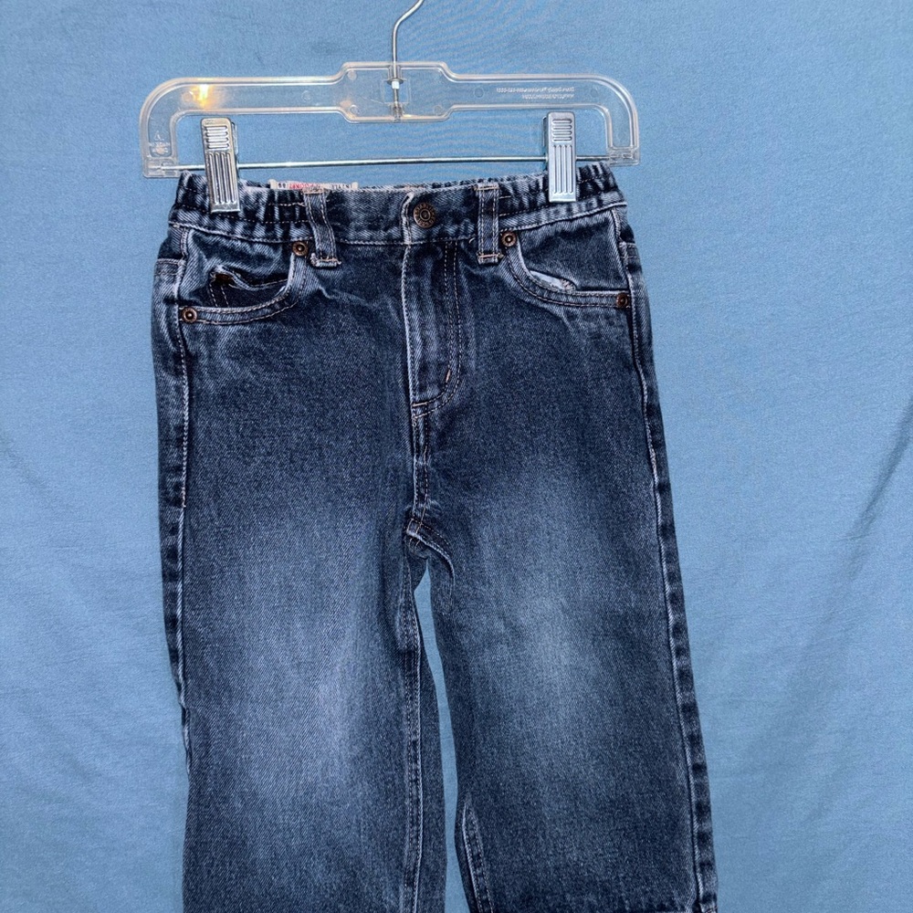Place Denim Jeans in Dark Blue with White Label